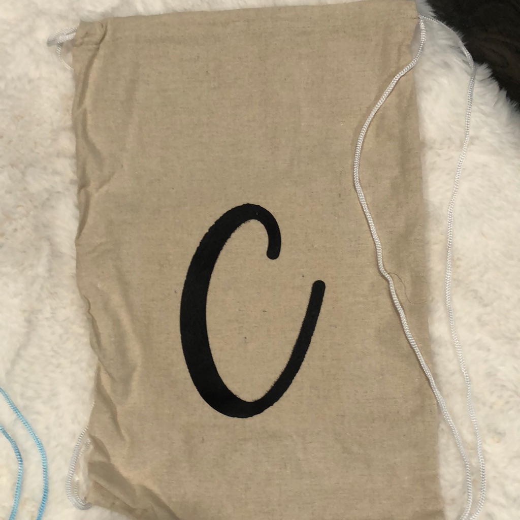 Custom Initial Drawstring Bags